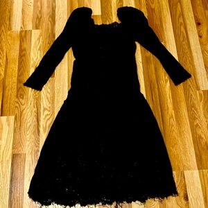 Black Crochet Lace Dress